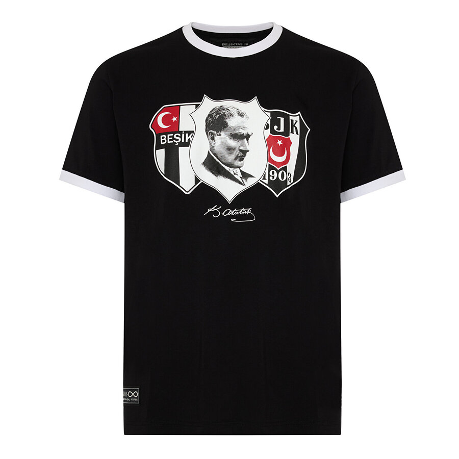 Beşiktaş Atatürk Nostalgie T-Shirt 25-26 Zwart