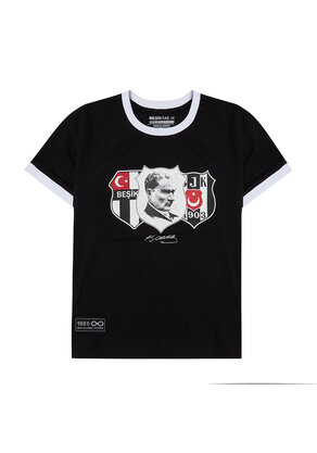 Beşiktaş Kids Atatürk Nostalgia Design T-Shirt 25-26 Black