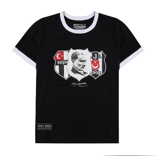 Beşiktaş Kids Atatürk Nostalgia Design T-Shirt 25-26 Black
