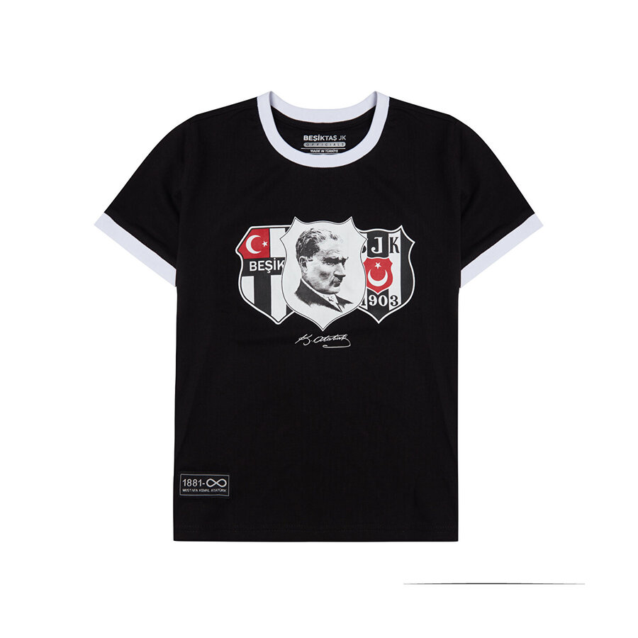 Beşiktaş Atatürk Nostalgie T-Shirt Kinderen 25-26 Zwart