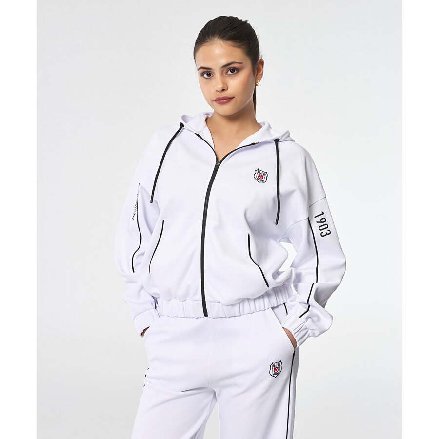 Beşiktaş Womens Hooded Zipper Sweater 8525223T3