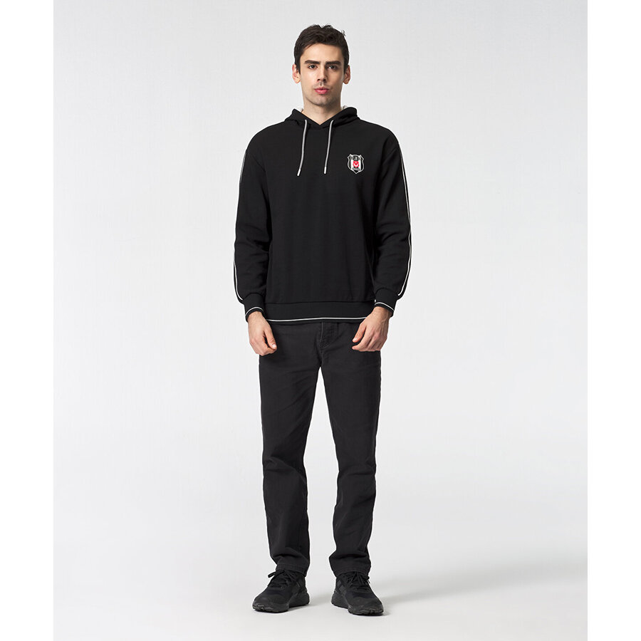 BEŞİKTAŞ ERKEK KAPÜŞONLU SWEATSHIRT 7525211T3 SİYAH