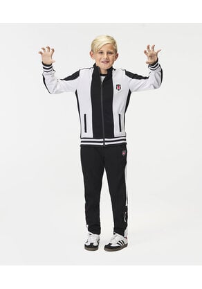 Beşiktaş Gestreift Sweater mit Reissverschlus Kinder 6526273T3