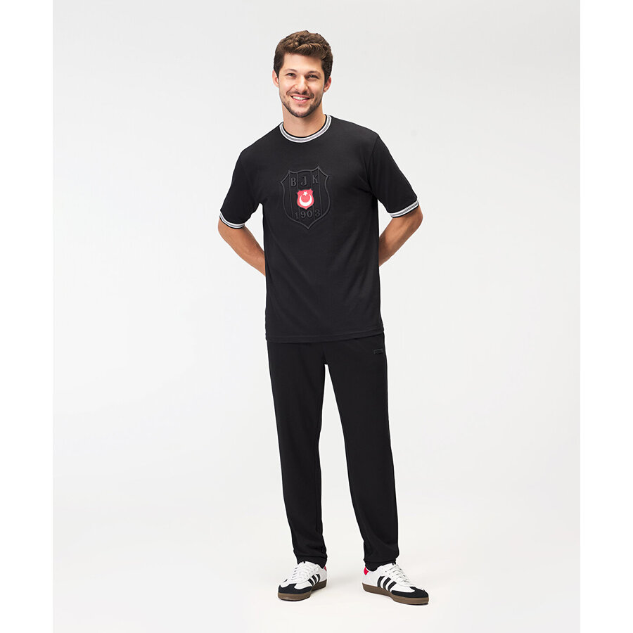 Beşiktaş T-Shirt Heren 7526112T3 Zwart