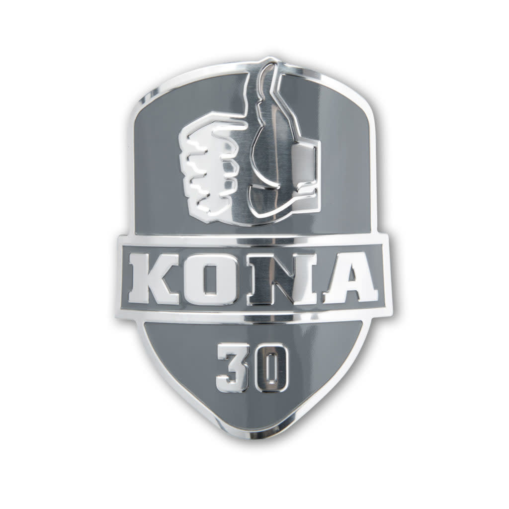 Kona Birthday Head Badge Black Mirror Finish