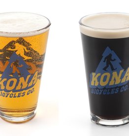 Kona Mule - Pint Glass 16 oz Clear w/Blue & Yellow Print