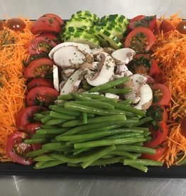 Groenteschotel met sauzen (prijs per pers.)