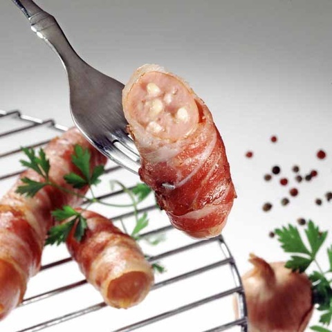 BBQ - Kaasworstje met spek 100g