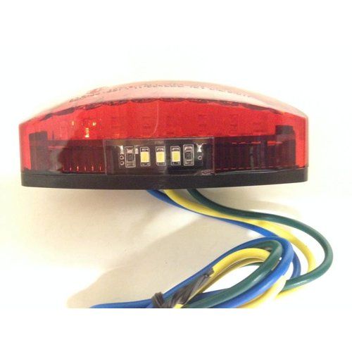 Achterlicht LED Ovaal Rood