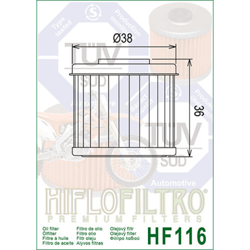 Hiflo HF116 Ölfilter