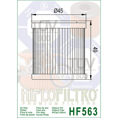Hiflo Oil filter HF563