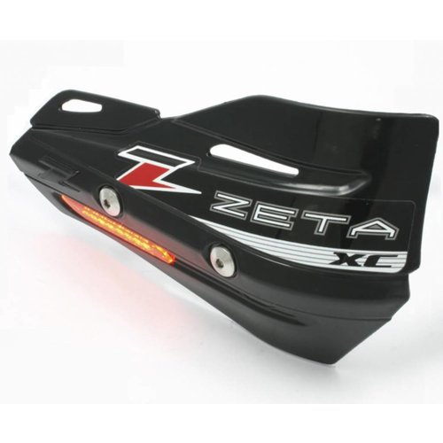Zeta Armor-Guard XC Handbescherming met knipperlicht - Zwart