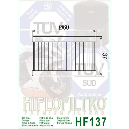 Hiflo HF137 Oliefilter