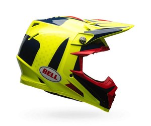 Capacete Bell Moto-9 Carbon Flex Vice Azul/Vermelho