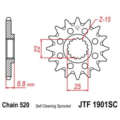 JT Sprocket HUSABERG FE/FC Steel