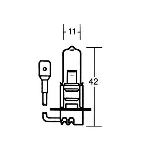 H3 Bulb 12V 55W, PK 22S