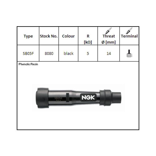 NGK Bougiedop SB-05 F voor 14 mm