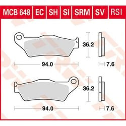 Sinter Disc Brake Pad MCB 648 SV