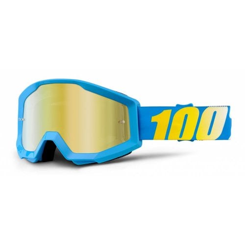 100% Goggle Strata Solid Cyan Anti-Fog
