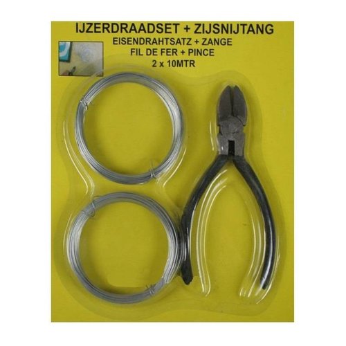 IJzerdraadset Hobby 2x10 Mtr + Zijsnijtang