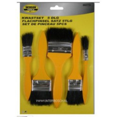 Paint Brush Set 5 Piece Flat Card