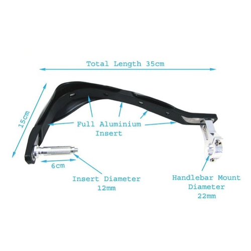 Handguards Motocross/Enduro  Heavy Duty Black