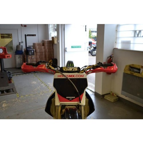 Handbescherming Motocross/Enduro Heavy Duty Rood