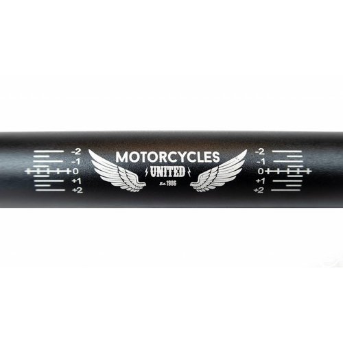 MCU Aluminum 7050 Fatbar " Motorcycles United" Black