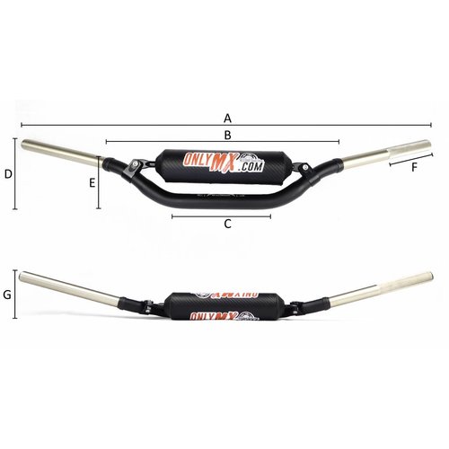 MCU Aluminium Twinbar "OnlyMX" Zwart