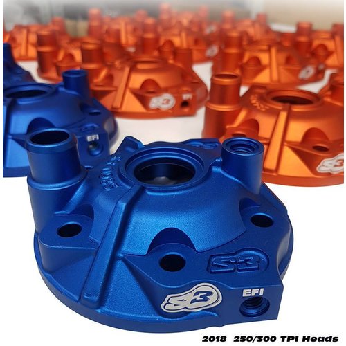 S3 Parts Cilinderkop & inserts Kit Aluminium Zwart Sherco/Scorpa