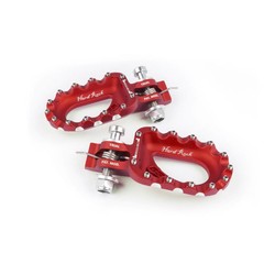 S3 Hard Rock Footrests Aluminium Red