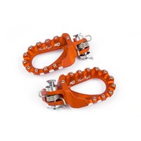 S3 Hard Rock enduro voetsteunen aluminium oranje