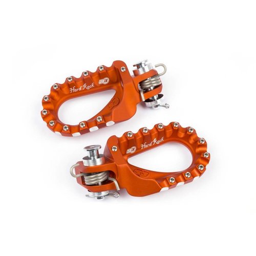 S3 Parts S3 Hard Rock Enduro Footrests Aluminium Orange