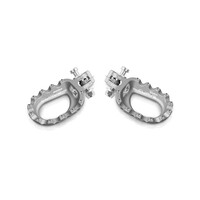 S3 Curve voetsteunen aluminium zilver