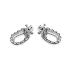 S3 Curve Footrests Aluminium Silver