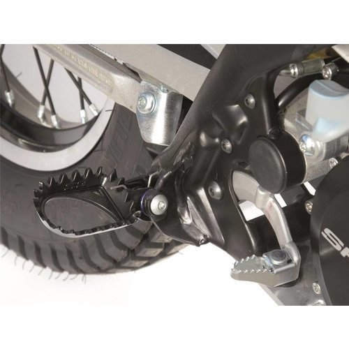 S3 Parts S3 Hard Rock Footrests Central Position Steel Silver