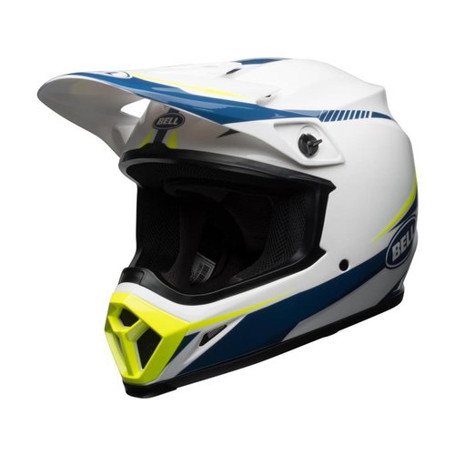 Bell X-9 MIPS Helmet Gloss White/Blue/ Yellow Torch