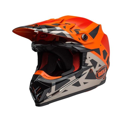 Bell Moto-9 MIPS Helm Tremor Mat / Glanzend Zwart / Oranje / Chroom