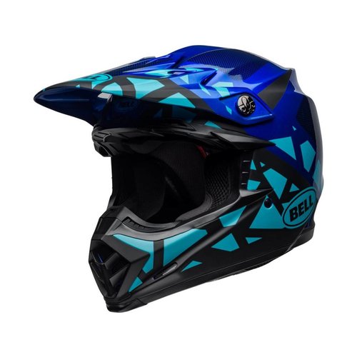 Bell Moto-9 MIPS Helmet Tremor Matte/ Gloss Blue/Black