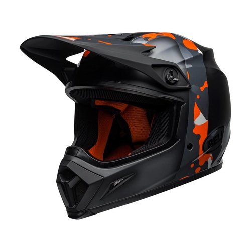 Bell MX-9 MIPS Helm Presence Mat / Glanzend Zwart Neon Oranje / Camo