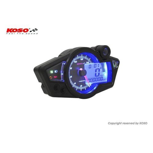 KOSO RX1N GP Style (schwarz / blaue Hintergrundbeleuchtung)