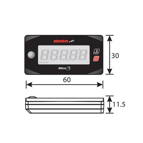 KOSO Mini 3 - Benzine Meter