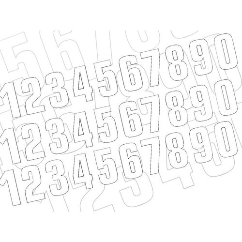 Blackbird Start number Black 160X75MM set of 3 (choose your number)