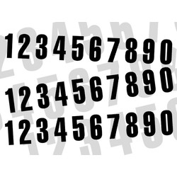 Startnummer Zwart 160X75MM set 30st