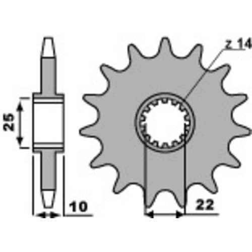 PBR Kettenrad vorne TM 125/250/300/450 EN/MX 13t