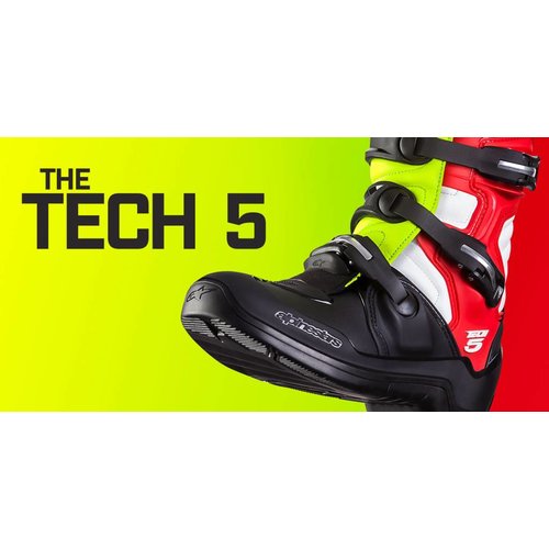 Alpinestars Tech5 Weiss/Orange/Schwarz Fluo 2020