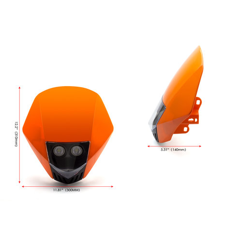 Stealth Supermoto LED-Scheinwerfermaske (Farbe auswählen)