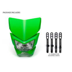 Universeel Supermoto Headlight Unit (Selecteer Kleur)