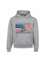 Hoodie snowboard rules met Amerikaanse vlag