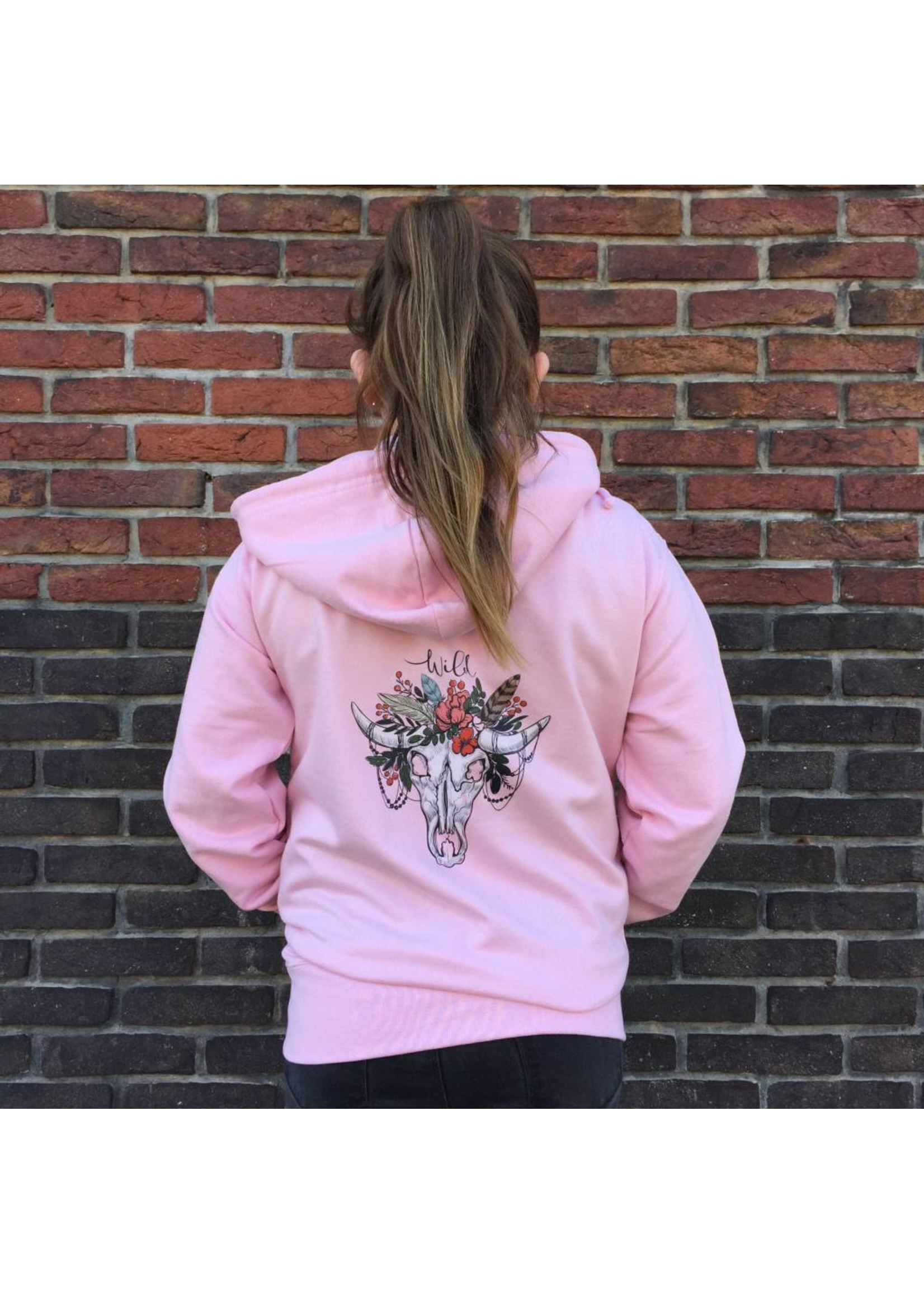 Hoodie/zoodie bull skull